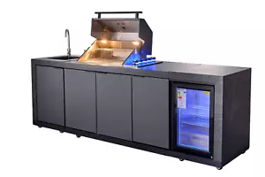 GORILLER® KING Outdoor-Küche, Gasgrill mit Kühlschrank und Waschbecken - Bild 1 von 7