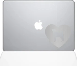 The Decal Guru Heart Akita MacBook Decal Vinyl Sticker - 13" MacBook Pro -Silver - Picture 1 of 1