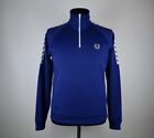 Fred Perry track jacket Olympics Blue long sleeve  1/4 Zip Men Size M