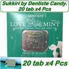 Sukkiri By Dentiste Candy.  Mastic Oil Mint. No Sugar Peppermint 20 Tab X4 Pcs