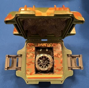 Invicta Speedway 52mm Silver Stainless Steel Case Black Silicone/Stainless - NWT - Picture 1 of 7