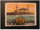 H.M.S.Falmouth British Navy GB UK Poster Stamp Label Vignette VI � Eta
