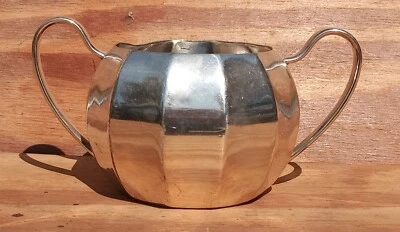 Antiguo cuenco retro plateado almacenamiento de azúcar espacial EPNS 1950  Foto 1 de 4