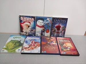 7x Christmas DVD Film Bundle Joblot Inc Jack Frost Grinch Santa Incident - Imagen 1 de 5