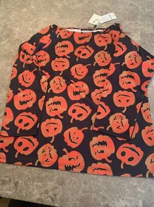 SSLR Women's Collection Long Sleeve Halloween Pumpkin Shirt Sz XXLJack O Lantern - Picture 1 of 6