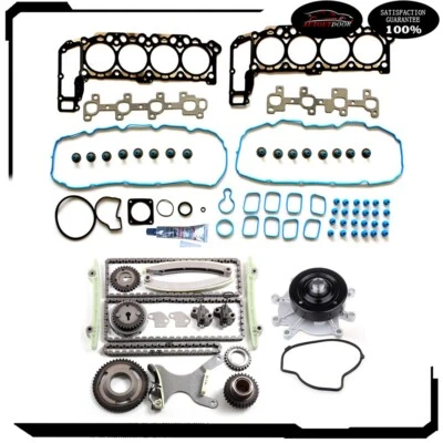 Head Gasket Set Water Pump Timing Chain Kit For 2000 2001 Dodge Durango 4.7L - Image 1 of 4