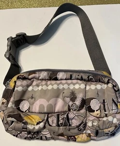 Harajuku Lovers Waist Bag Bum Bag Fanny Pack Gray Pink EUC!! - Picture 1 of 23