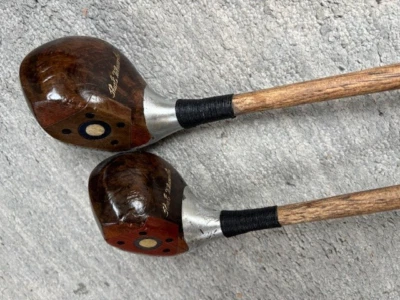 Rare Sharpshooter 1,3 set metal/wood Thomas E. Wilson Co hickory shaft golf club - Image 1 of 4