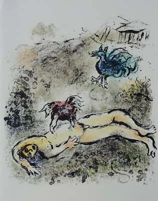 Marc Chagall: Tityos Der Verwundete Riese, Lithographie #Odyssee Homer - Bild 1 von 4