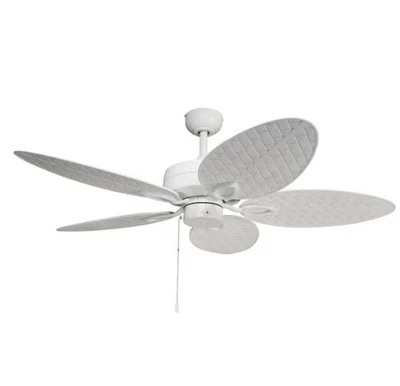 Harbor Breeze, 52" Indoor/Outdoor Ceiling Fan w White Wicker Blades | "Tilghman" - Image 1 of 4