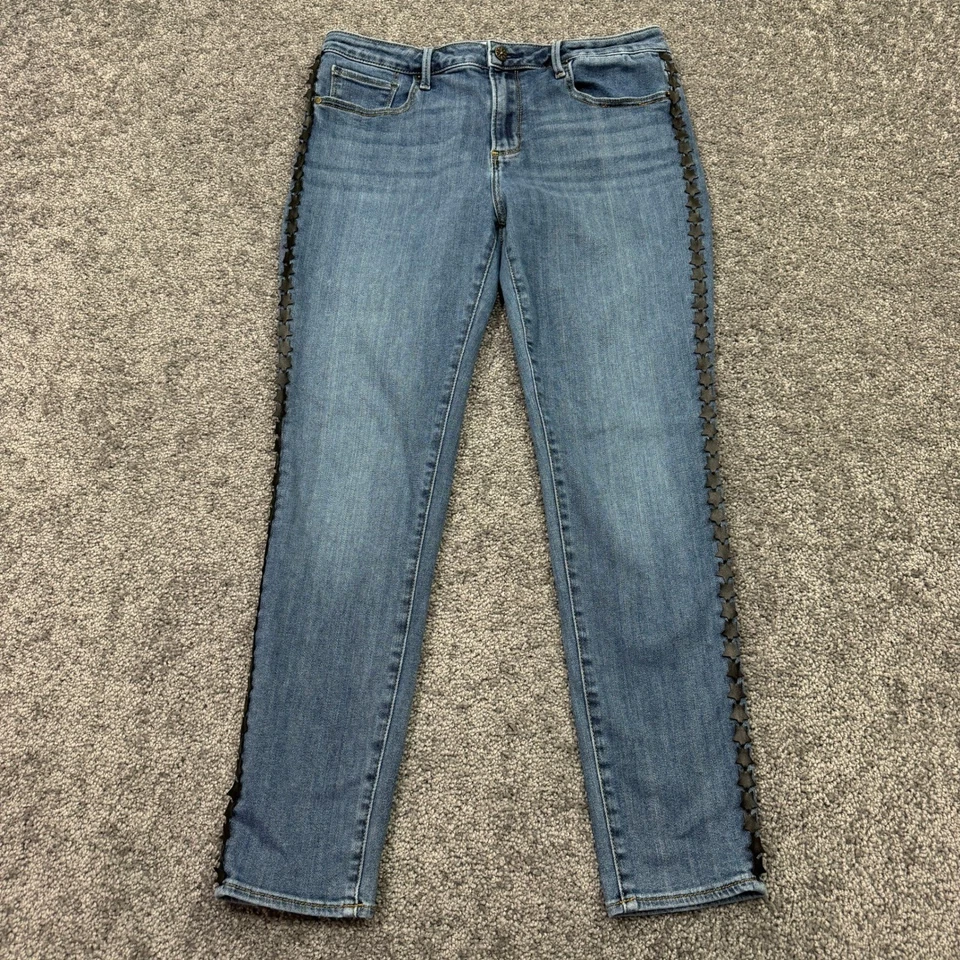 Driftwood 牛仔裤女式 31x28 蓝色 Jackie 紧身弹力中号水洗学院风城 — 第 1/4 张图片