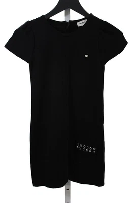 Sonia Rykiel девочек текстурированный круглый вырез короткий рукав повседневное платье черный размер 10 - Изображение 1 из 4