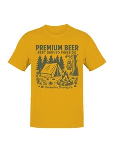 Fireside Premium Beer Graphic Men's T-shirt - Picture 1 of 6
