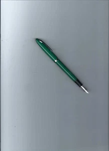 Pluma Estilográfica Relleno Destoque Sheaffer Verde y Cromo De Colección F-1 Acero Fino Plumín - Imagen 1 de 7