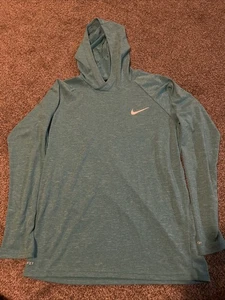 Nike Dri Fit türkisblauer Hoodie Herren Small - Bild 1 von 3