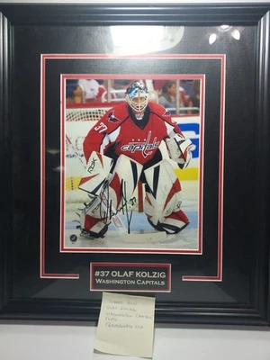 Foto autografiada y enmarcada de Olaf Kolzig Foto 1 de 4