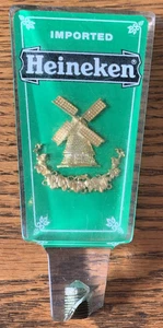 Vintage "Heineken" Imported Acrylic Beer Tap Handle - Imagen 1 de 5
