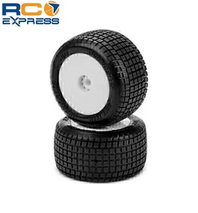 JConcepts Dirt Trac Mini - green compound pre-mounted white wheels  JCO4120-1221 - Picture 1 of 1