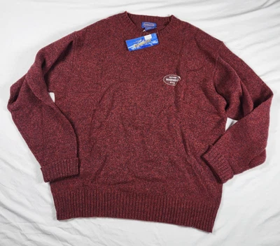 Pendleton Sweater Men's XL Red Washable Wool Crewneck Pullover Shetland Preppy - Image 1 of 4