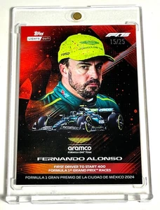 Topps F1 Lights Out 2025 Records Fernando Alonso Aston Martin 25 Orange SSP - Picture 1 of 2