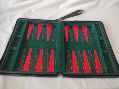 Travel Backgammon CASE ONLY - 23.5cm x 17.5cm Closed. Zipped With Wrist Strap  - Image 1 of 4