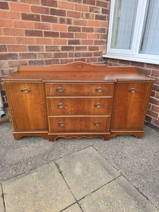 Vintage Wooded Sideboard 2 Door Cupboard 3 Drawers By McDonagh 90's - Picture 1 of 17