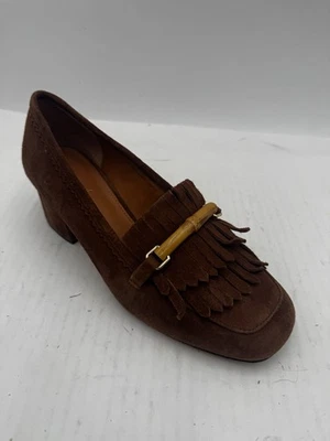 J.McLaughlin PENNY Zapatos Para Mujer 8 M Marrón Gamuza Mocasines Zapatos Tacón Bloque Foto 1 de 4