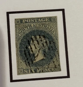 SOUTH AUSTRALIA 1857 6d. SLATE- BLUE USED SG 10 - Picture 1 of 1