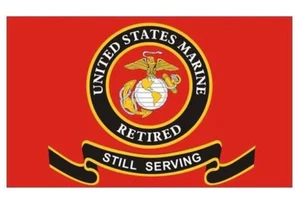 MARINE CORPS RETIRED 3x5 FLAG - Picture 1 of 1