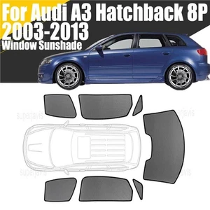 Magnetic Window Sunshade For Audi A3 Hatchback 03- Mesh Windshield Frame Curtain - Picture 1 of 14