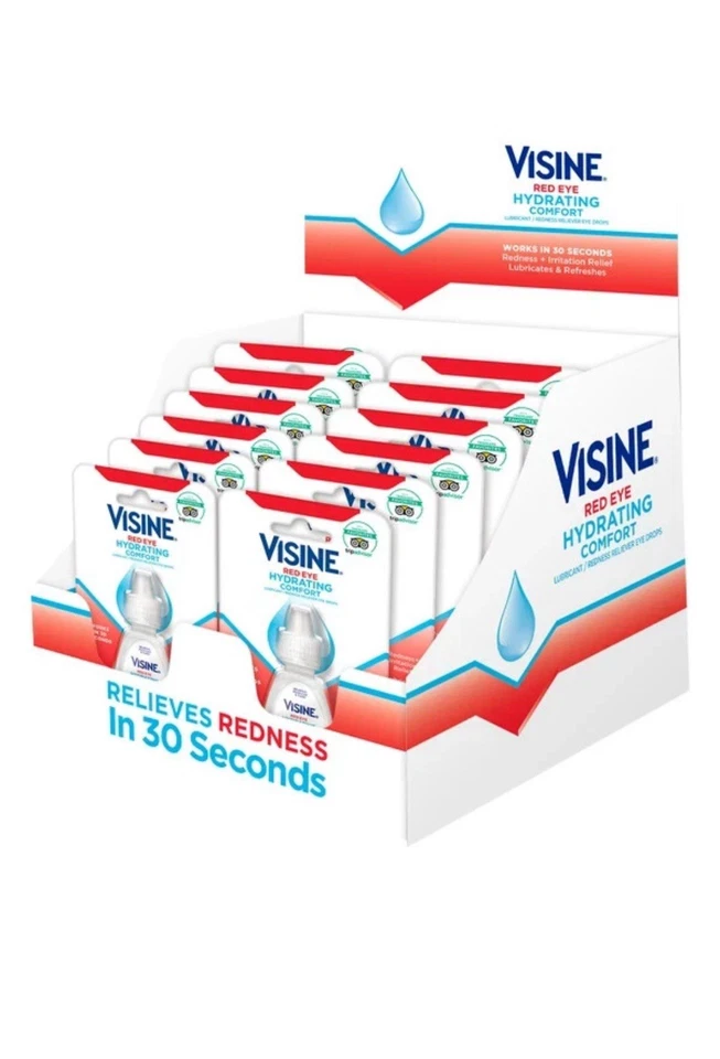 Gotas hidratantes para ojos Visine Red Eye EXP 12/27 0,28 fl oz elige la cantidad Foto 1 de 2