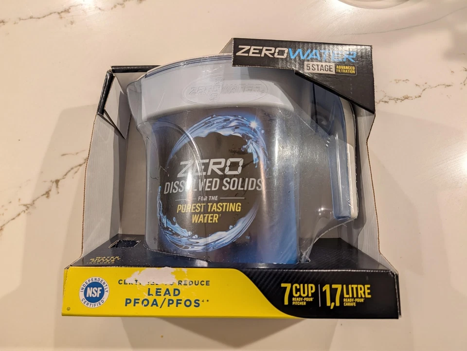 ZeroWater 7 Cup 5 Stage Advanced Filtration Water Pitcher - NEW - Image 1 of 1