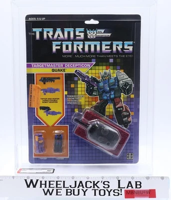 Quake Targetmaster AFA GRADED 80+ 80/85/90 G1 Transformers 1988 Hasbro NEW - Image 1 of 4