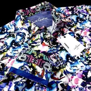 Robert Graham XL geometrisches lebhaftes buntes auffälliges Paisley Blumen Sportshirt $ 228 - Bild 1 von 13