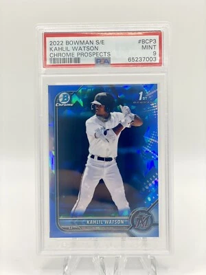 2022 Bowman Sapphire Edition - Chrome Prospects #BCP-3 Kahlil Watson (RC) - Image 1 of 2