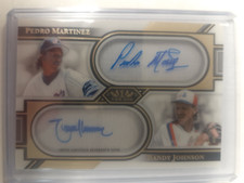 2023 TOPPS TIER ONE SSP CLEAR 1 DUAL AUTO PEDRO MARTINEZ & RANDY JOHNSON #02/10!