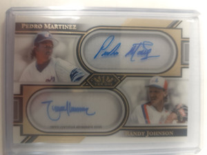 2023 TOPPS TIER ONE SSP CLEAR 1 DUAL AUTO PEDRO MARTINEZ & RANDY JOHNSON #02/10!