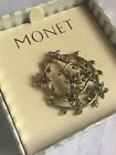 Monet Multi Color Floral Circle Pin-New