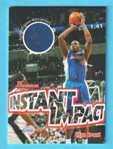 2004-05 Bowman Instant Impact Jersey Relic Elton Brand Clippers #II-EB - Picture 1 of 2