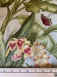 Grün Schmetterling Blume Siebdruck Polsterstoff Meterware (R622-RK17) - Bild 1 von 5