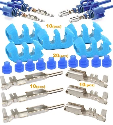 Delphi Metri-pack 280 Male,Female Terminal 10-12 GA ,Blue Seal,TPA, Total: 50pcs - Image 1 of 4