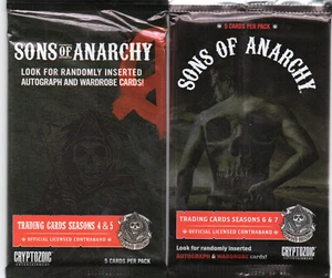 2 Packs - 2015 SONS OF ANARCHY SEASONS 4 & 5, 6 & 7 SEALED TRADING CARD PACKS - Picture 1 of 1