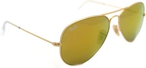NEW Ray-Ban New Sunglasses AVIATOR RB 3025 112/93 Brown Mirror Gold Lenses 58mm - Picture 1 of 8