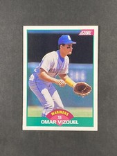 1989 Score Rookie & Traded 105T Omar Vizquel Mariners XRC Baseball Card