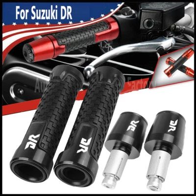 Black Handlebar and Hand Grips End Caps For Suzuki DR DR650 DR125 DR200 DR250 - Изображение 1 из 4