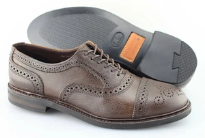 Men's ALLEN EDMONDS 'Woodrow' Dark Brown Tumbled Leather Oxfords Size US 8.5 - D - Picture 1 of 6
