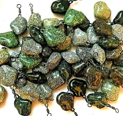 RUSSTHEFISH lite gravel ROCK FLACH BLEIGEWICHTE SINKER strukturiert glatt Karpfen Angelgerät.