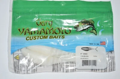 GARY YAMAMOTO CUSTOM BAITS gary yamamoto 4" zako cream white 134-06-036 jackhammer chatterbait trailer