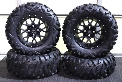 BRUTE FORCE 750 26" BIGHORN RADIAL ATV TIRE 14" HURRICANE WHEEL KIT IRS1CA M917 - Image 1 of 4
