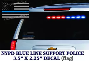 2 Flags Police Thin Blue Line Officers DECALS Subdued American Flag Blue Lives - Picture 1 of 1